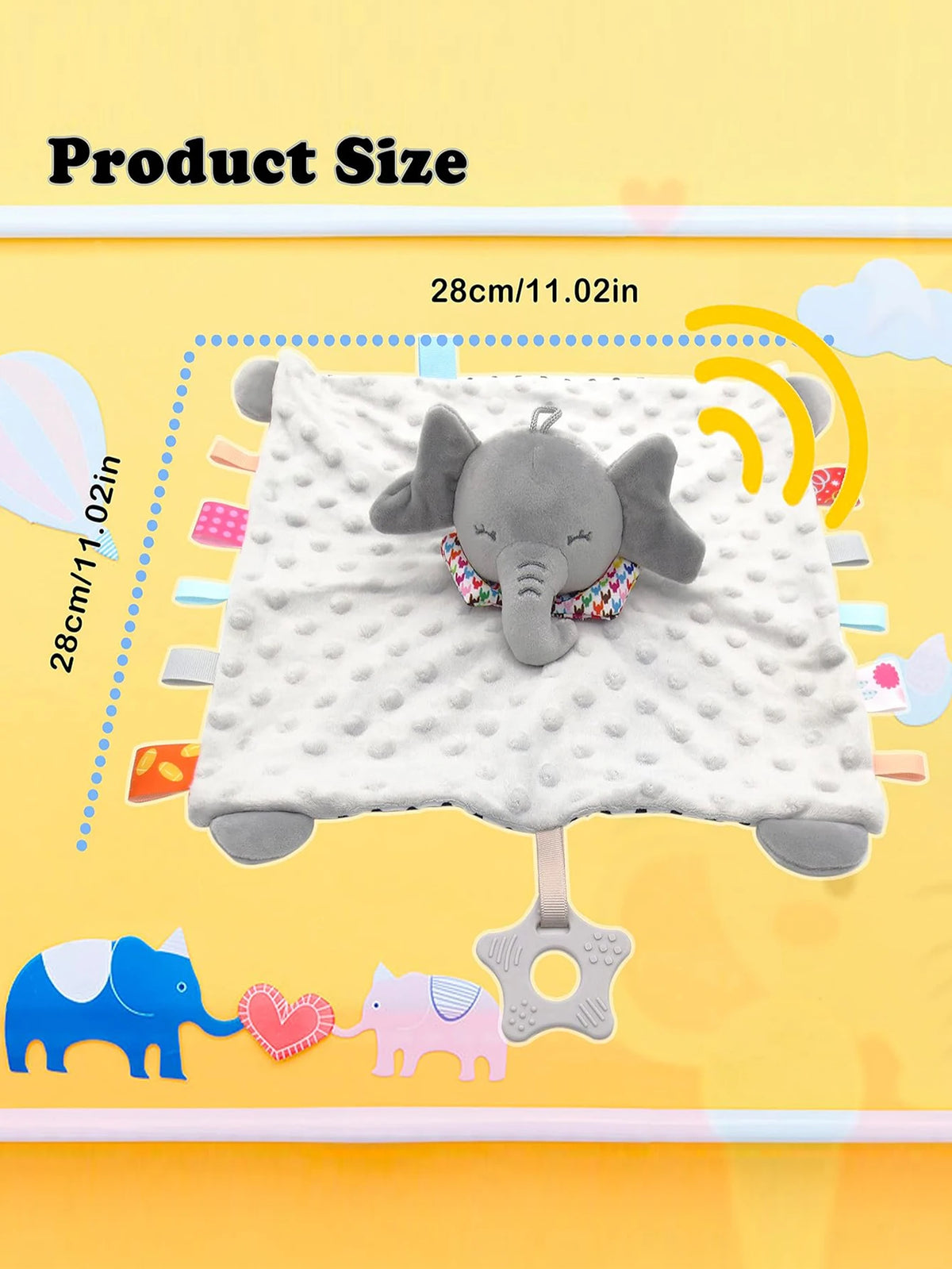 Baby Lovey Security Blanket with Plush Animal – baby comforters photo 5