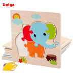 Wooden 3D Animal Jigsaw Puzzle – Toddler Montessori Shape Learning Toy, 13 Cartoon Designs