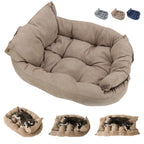 3-in-1 Multifunction Dog Bed Mat – Soft Warm Pet Sofa, Nest & Cushion for Cats & Small to Medium Dogs