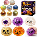 Halloween Ghost Bun Squishy – Slow-Rising Jelly Stress Relief Fidget Toy, 5.5 cm with Gift Box
