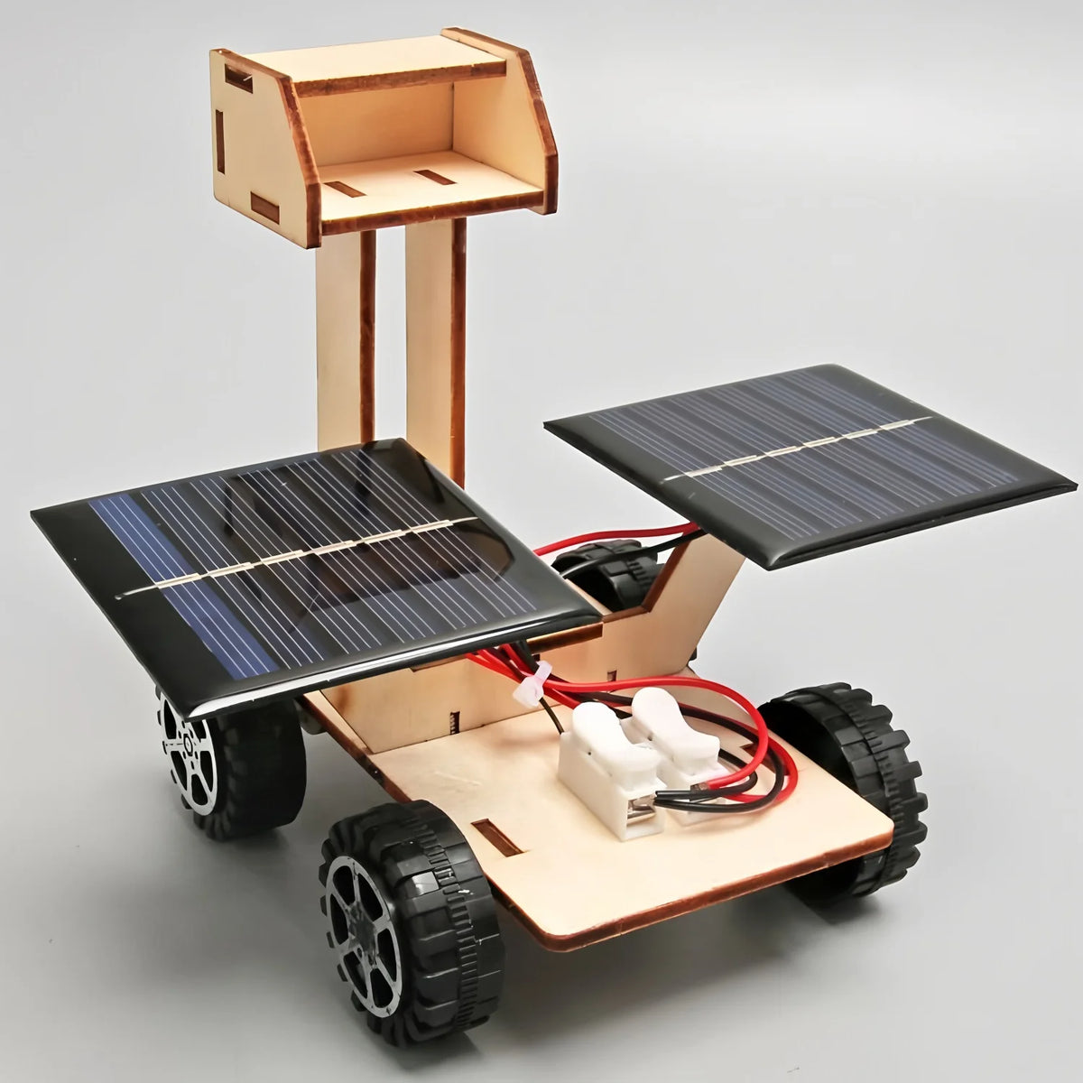 Solar-Powered Car & Lunar Rover DIY Wooden Model Kits – stem kit photo 2