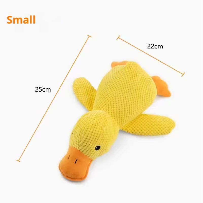 Yellow Duck Plush Dog Toy – photo 7