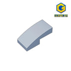 2 x 1 Curved Slope Building Brick – Part 11477, Compatible with Major Brick Brands, Sold per Piece