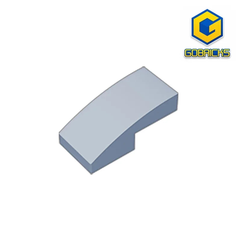 2 x 1 Curved Slope Building Brick – Part 11477, Compatible with Major Brick Brands, Sold per Piece