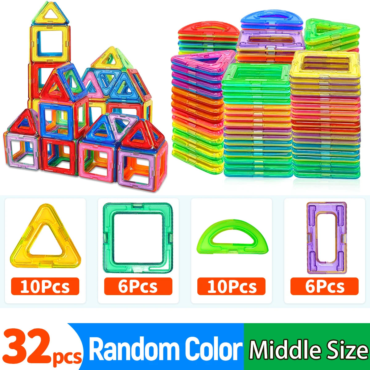 Magnetic Building Blocks Set for Kids – photo 7