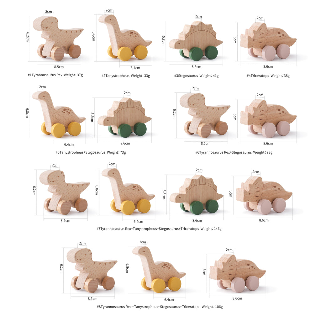 Wooden Dinosaur & Car Teether Toy – baby teether photo 6