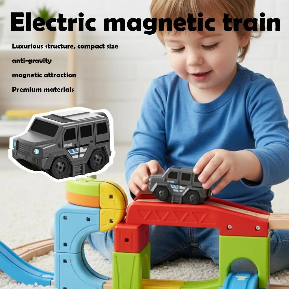 Anti-Gravity Magnetic Electric Car for Magnetic Tile Tracks – toy car photo 2
