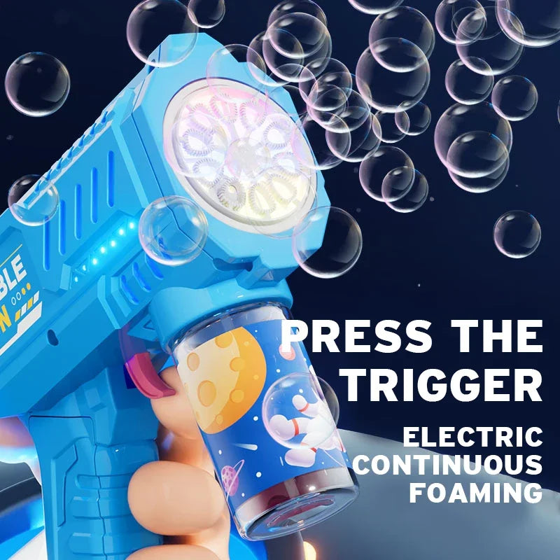 Glowing Automatic Bubble Machine Gun for Kids – bubble toy photo 6