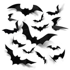 3D Black Bat Wall Stickers – halloween decor photo 5