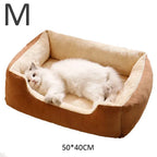 Soft Plush Cat Bed Basket – pet bed photo 16
