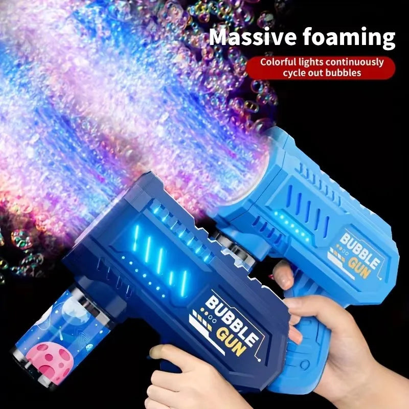 Automatic Rocket Bubble Gun for Kids – Bubble Machine Blaster with Bubble Solution, Space & Dinosaur Styles