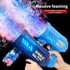 Automatic Rocket Bubble Gun for Kids – Bubble Machine Blaster with Bubble Solution, Space & Dinosaur Styles