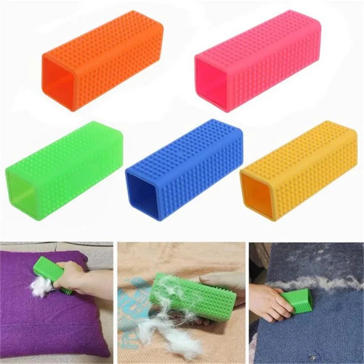Silicone Pet Hair Removal Brush – Reusable Rubber Fur Remover for Car Seats, Sofas & Carpets
