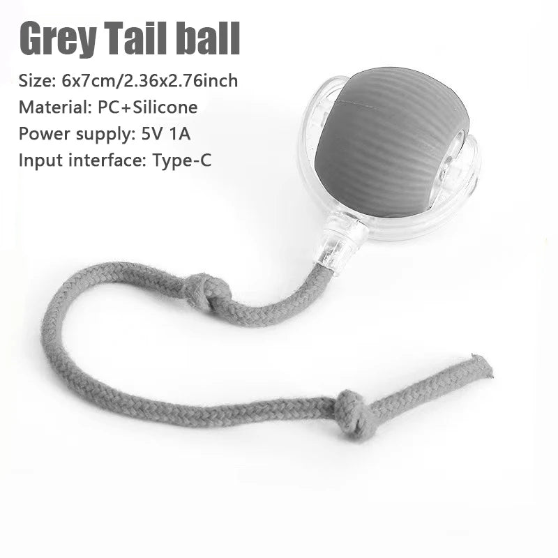 Automatic Rolling Cat Ball with Mouse Tail – cat toys photo 7