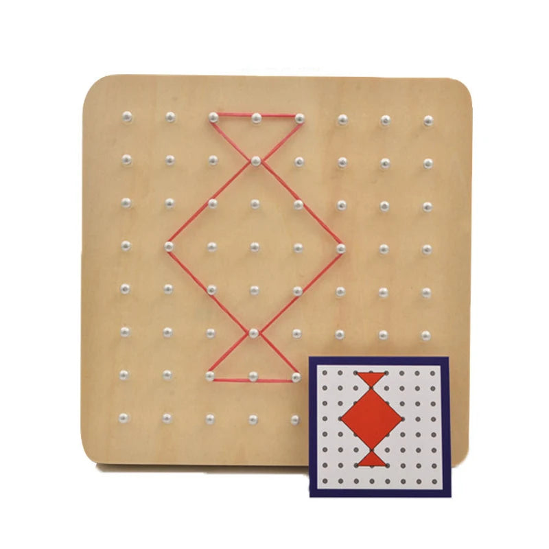 Wooden Geoboard with Pattern Cards – educational toy photo 3