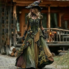 Women's Gothic Skull & Rose Maxi Dress – photo 13