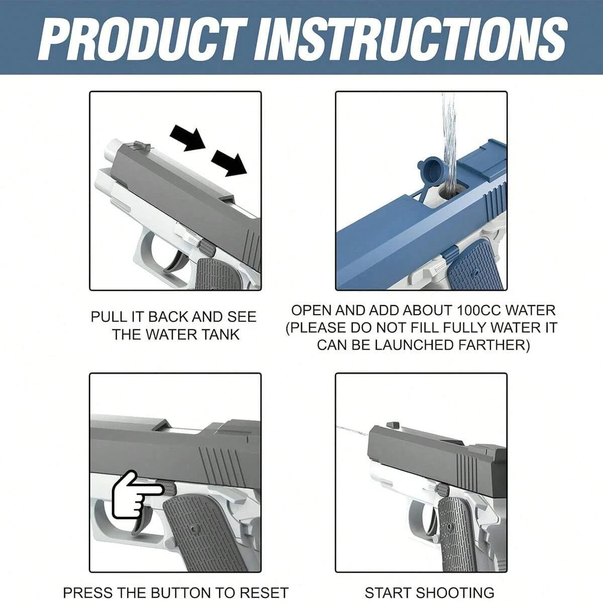 Classic Water Pistol Squirt Gun – water gun photo 4