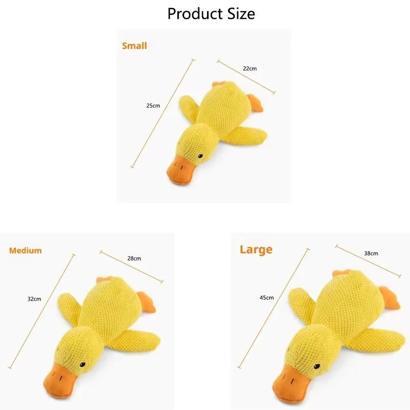 Yellow Duck Plush Dog Toy – photo 6