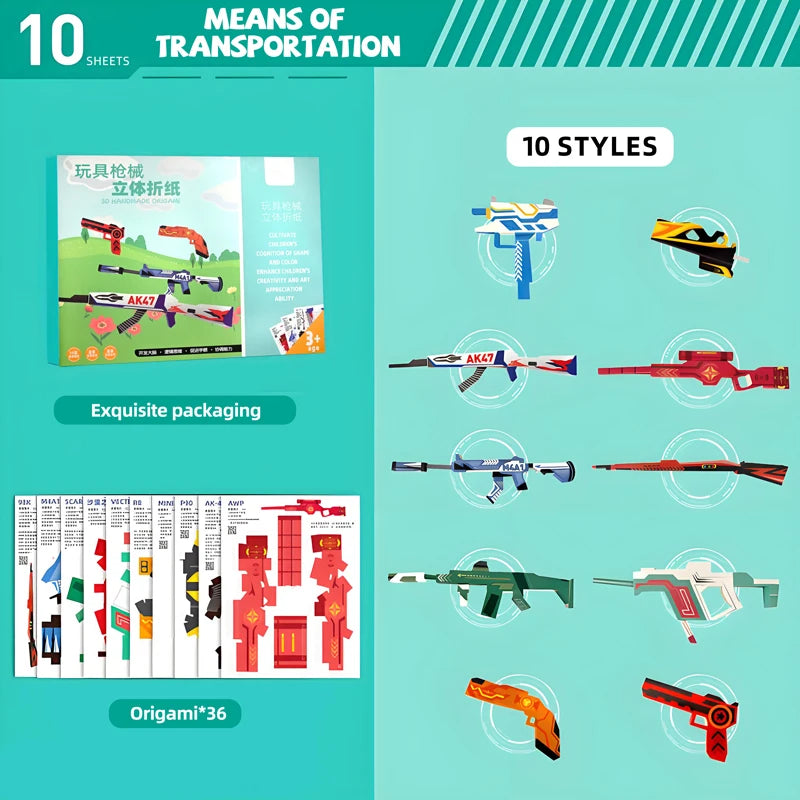 36-Sheet Paper Airplane Origami Kit – craft kits photo 9