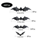 3D Black Bat Wall Stickers – halloween decor photo 7