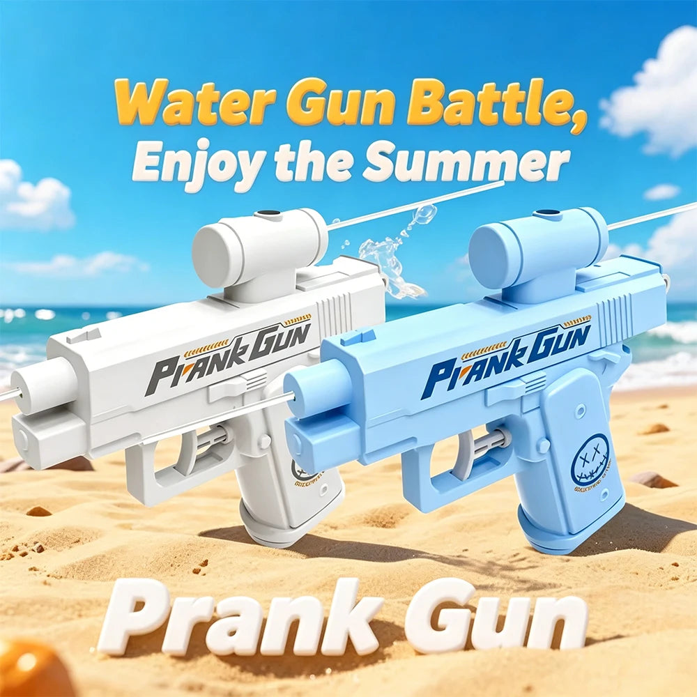 Double-Sided Prank Water Gun – Two-Way Spray Mini Water Pistol for Pool, Beach & Summer Fun