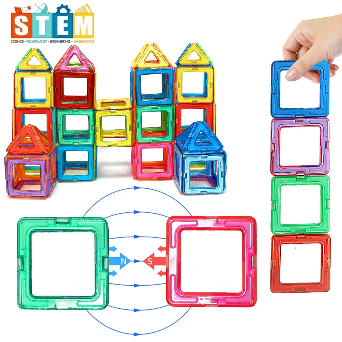 Magnetic Building Blocks Set for Kids – photo 4
