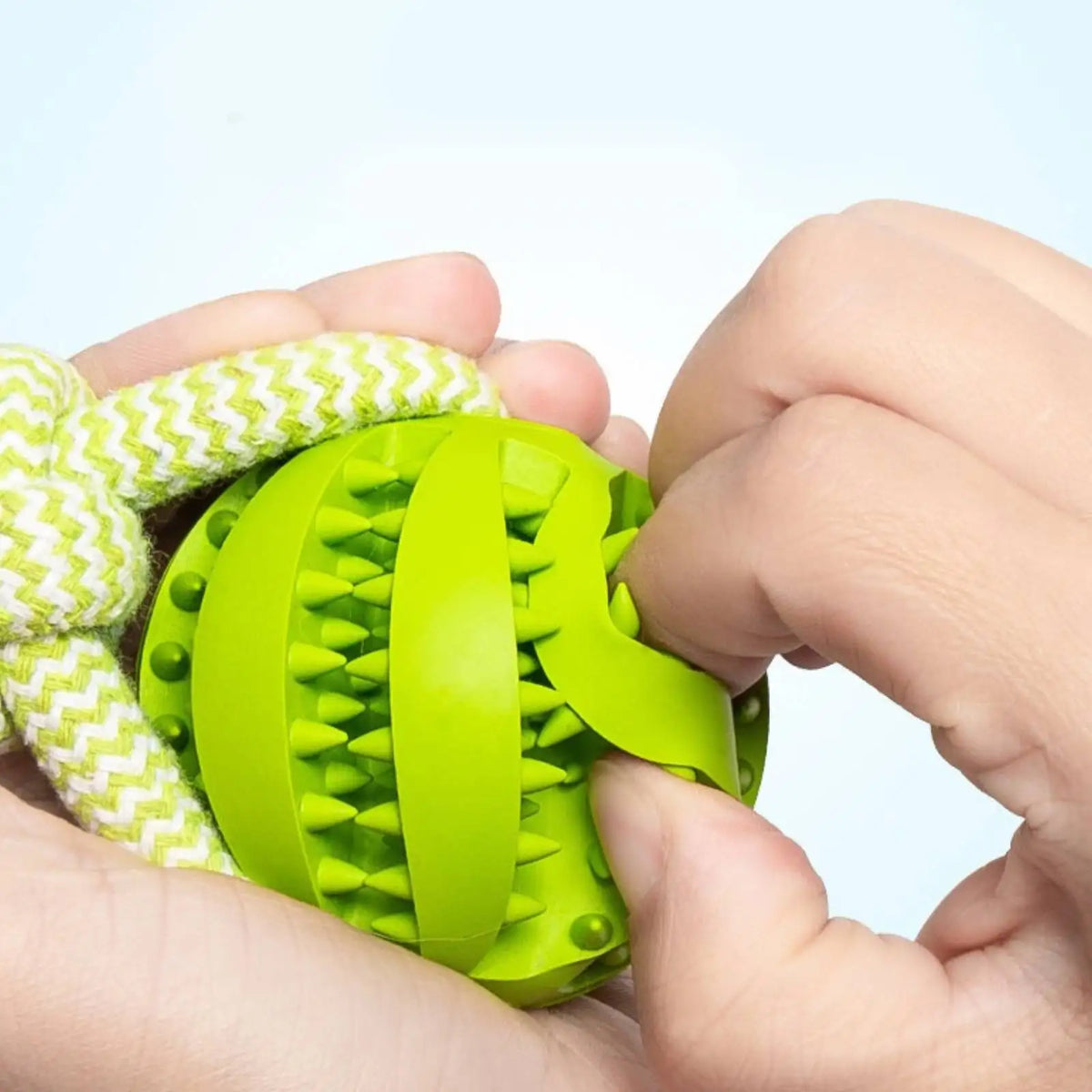 Dog Rope Tug Toy with Treat-Dispensing Ball – dog toy photo 2