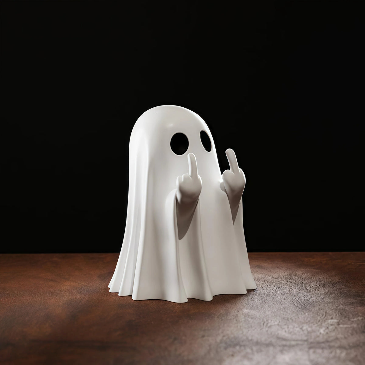Middle Finger Ghost Statue – Funny Halloween Mini Figurine & Coffee Table Decor, 7 Styles