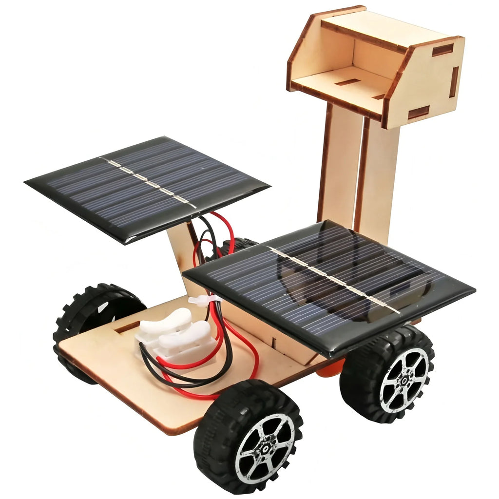 Solar-Powered Car & Lunar Rover DIY Wooden Model Kits – stem kit photo 5