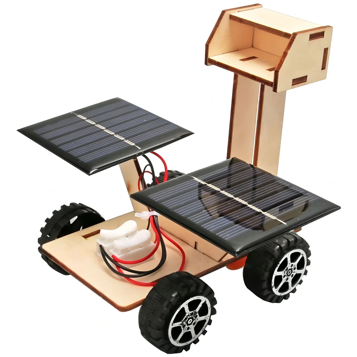 Solar-Powered Car & Lunar Rover DIY Wooden Model Kits – stem kit photo 5