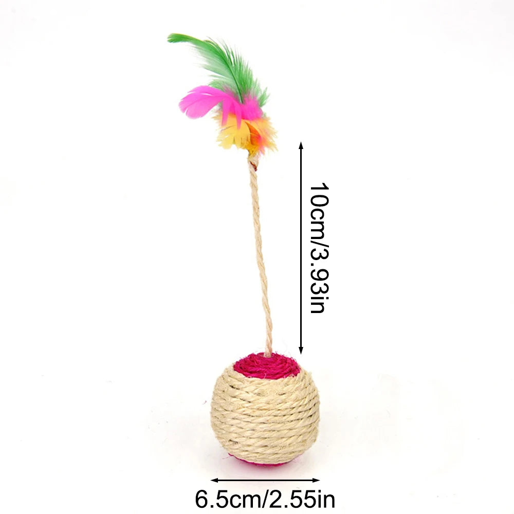 Sisal Feather Shuttlecock Cat Toy – cat toys photo 6