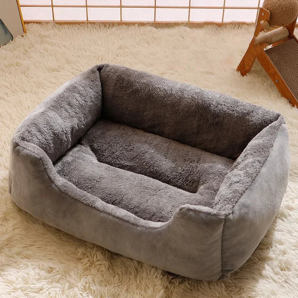 Soft Plush Cat Bed Basket – pet bed photo 2