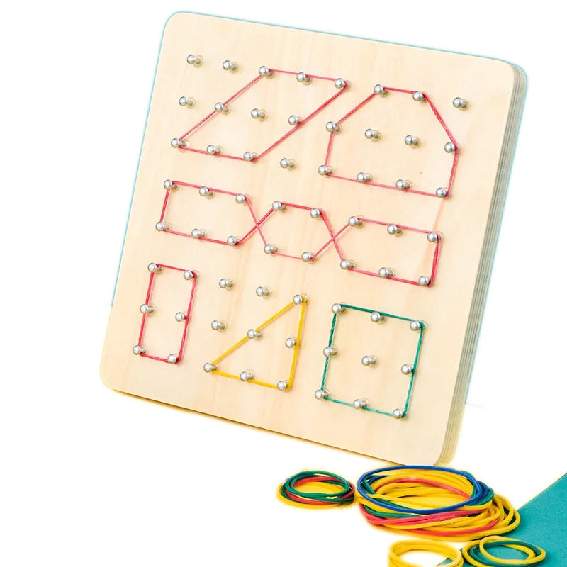 Wooden Geoboard with Pattern Cards – educational toy photo 2