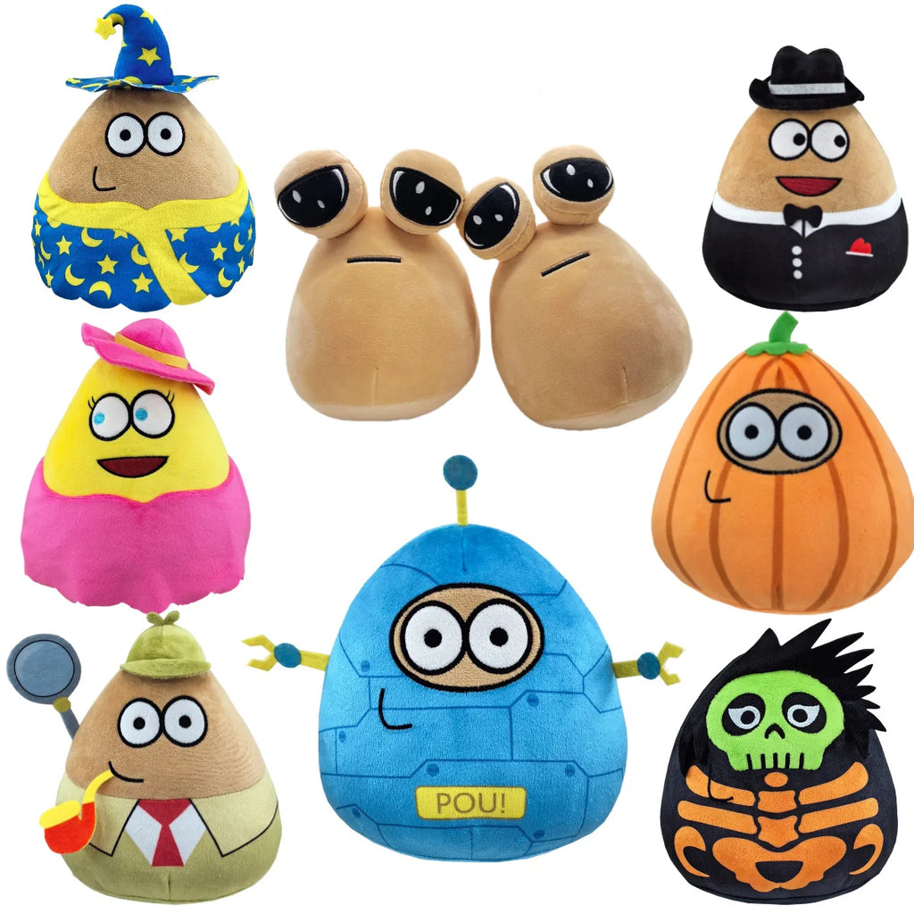 Pou Plush Toy 22 cm – Soft Stuffed Alien Pet Plushie from the Game, 6 Colors