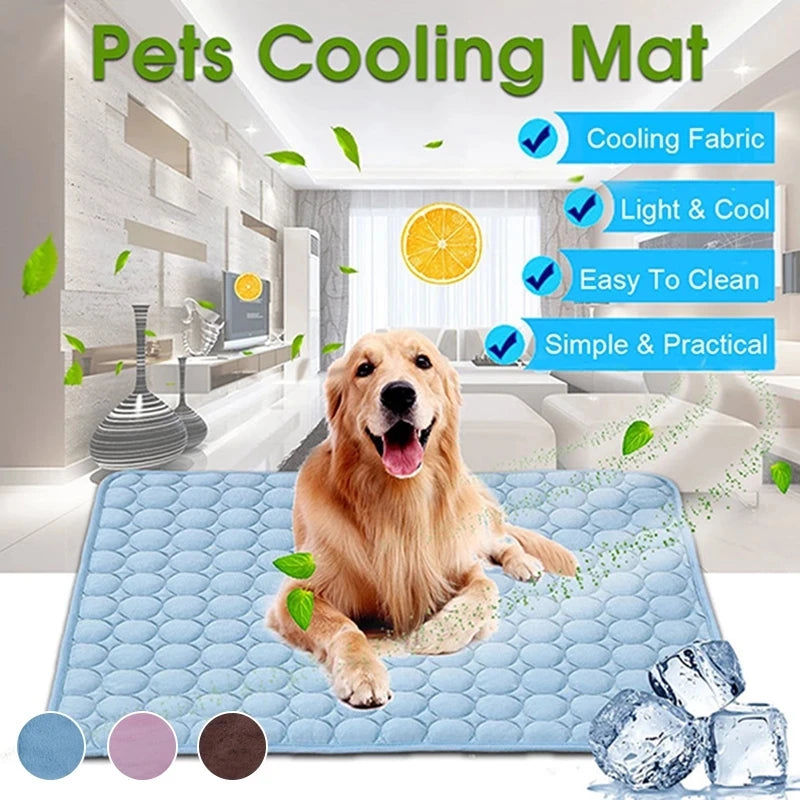 Cooling Pet Mat for Dogs & Cats – Breathable Summer Bed Pad, Machine Washable | For Crates, Sofas & Car Seats, Sizes XS–XXL