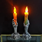 Halloween Skeleton Hand LED Candle – Flameless Spooky Candle Light for Haunted House Decor, 15 cm