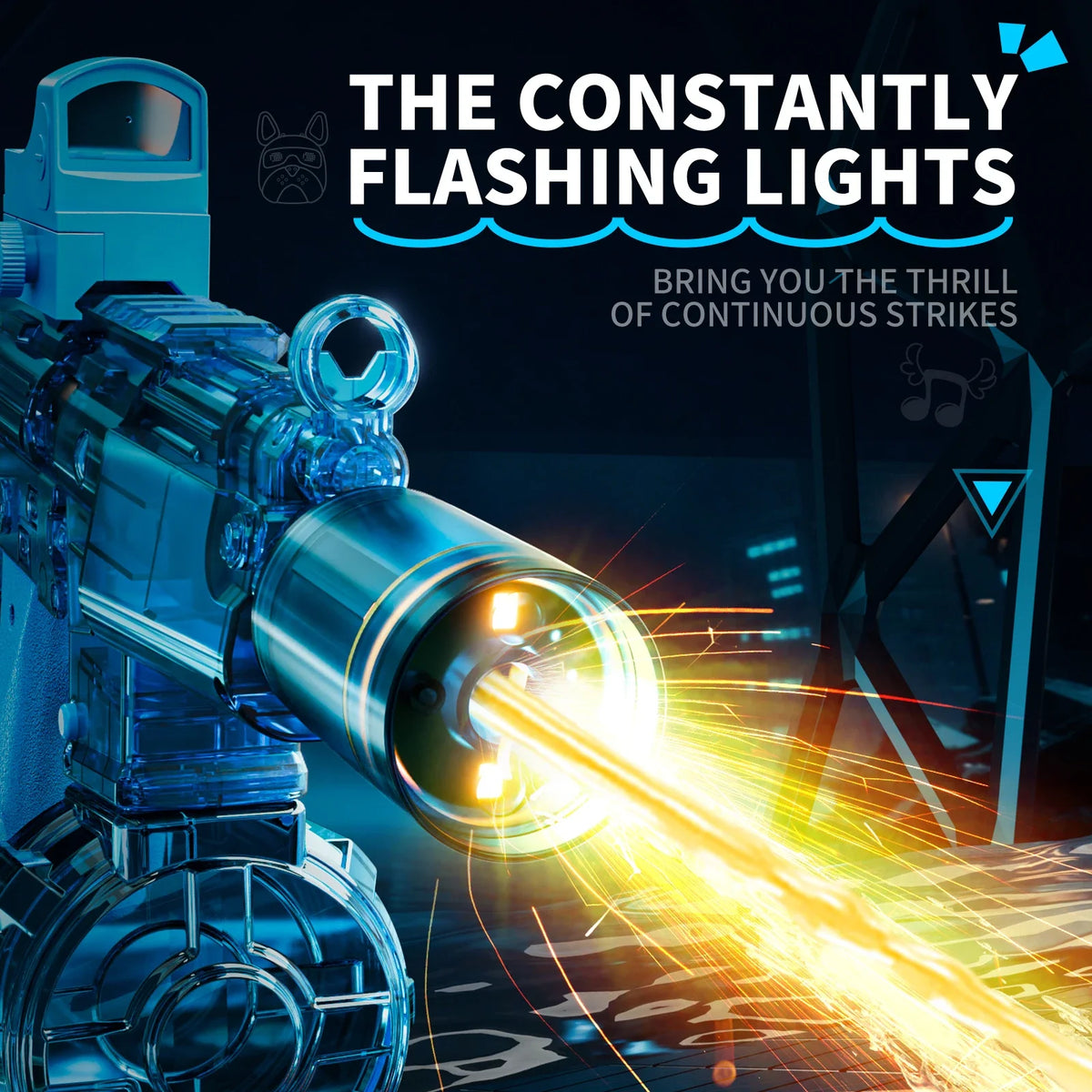 Electric Water Gun with Recoil & Lights – photo 3