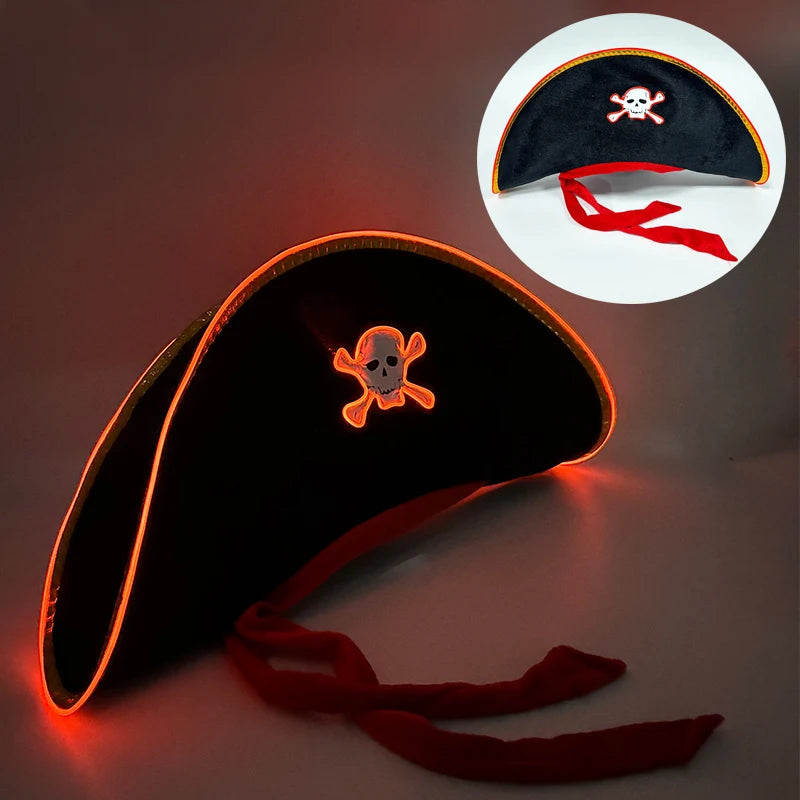LED Light-Up Pirate Hat & Party Mask – costume accessories photo 21