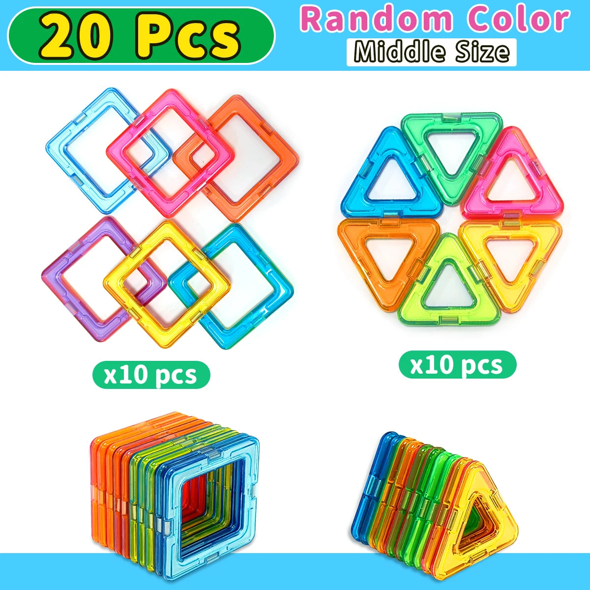 Magnetic Building Blocks Set for Kids – photo 13