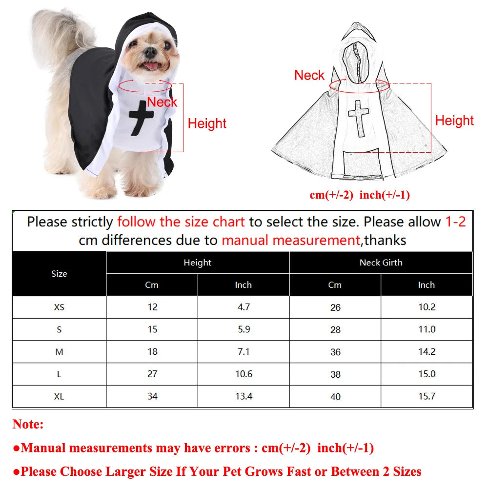 Pet Nun Costume for Cats & Small Dogs – pet apparel photo 6