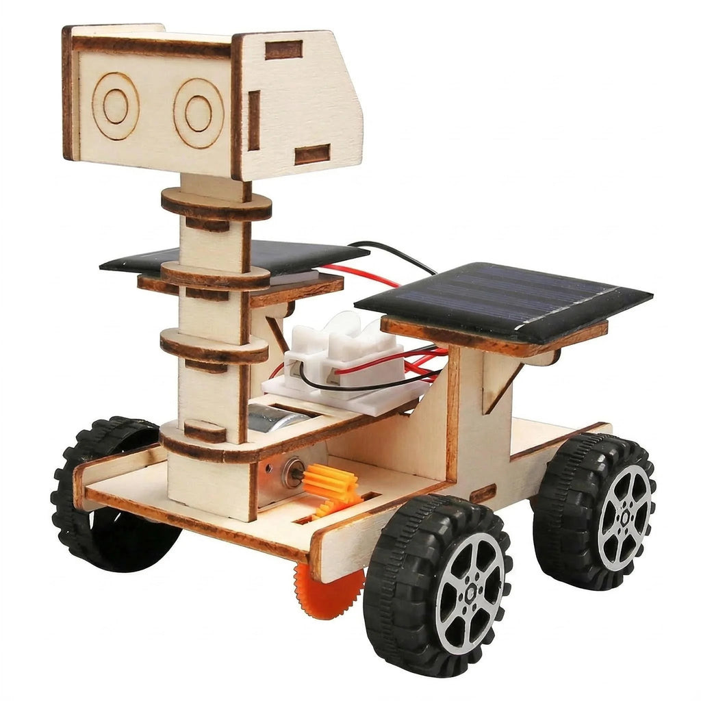 Solar-Powered Car & Lunar Rover DIY Wooden Model Kits – stem kit photo 15