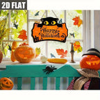 Black Cat Happy Halloween Wooden Door Sign – halloween decor photo 2