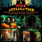 Glow-in-the-Dark Stretch Spider Web with Spiders – halloween decor photo 3