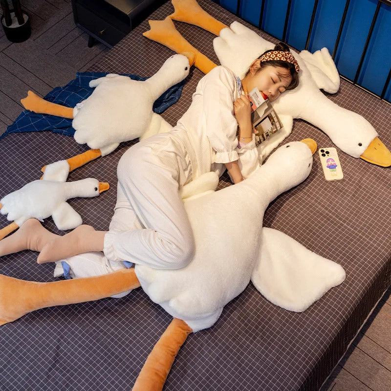 Giant Goose Plush Pillow – Funny Stuffed Goose Hugging Cushion, 35 to 190 cm Sizes