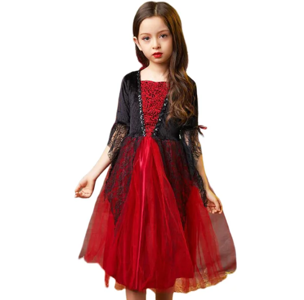 Girls Vampire Tutu Dress Costume – kids costume photo 2
