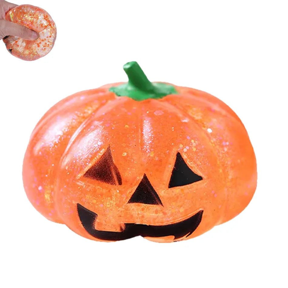 Glitter Pumpkin Squishy Balls – squishy toy photo 7