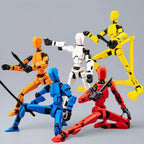 Multi-Jointed Robot Action Figure – Posable 3D Printed Desk Toy with Accessories, 5.5 Inch