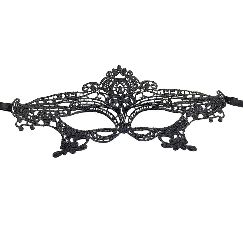 Black Lace Venetian Masquerade Eye Mask – costume mask photo 4