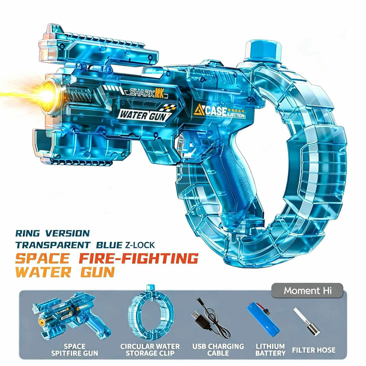 Electric Water Gun with Recoil & Lights – photo 12