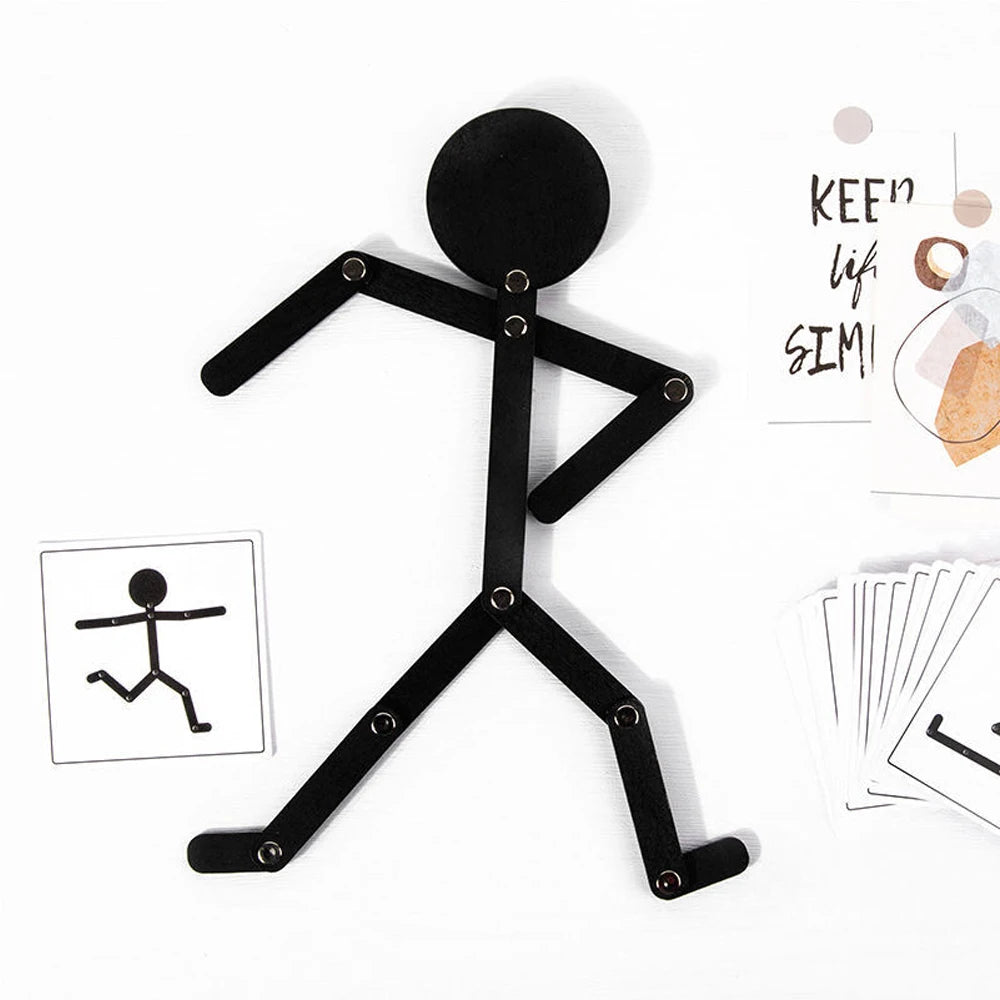 Montessori Pose-Matching Stick Figure Game – educational toy photo 4